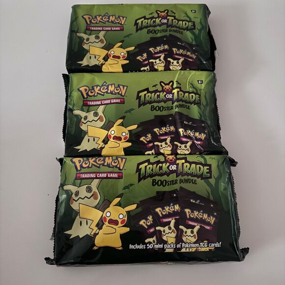 Pokemon TCG Trick or Trade BOOster Bundle Trading Card Game Lot of 3 Packs - Picture 1 of 4